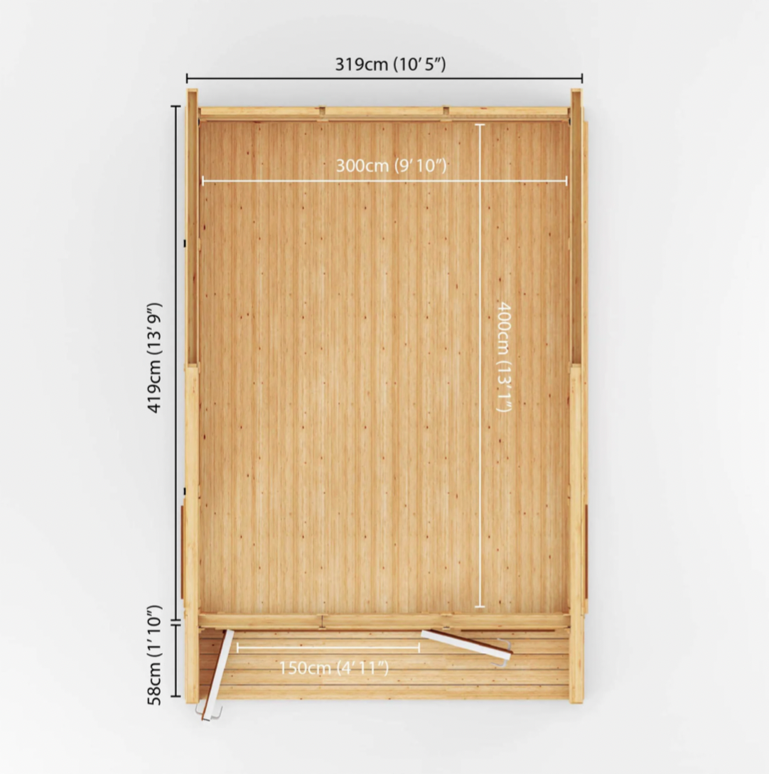 The Creswell Insulated Garden Room 3m x 4m with Oak UPVC (Windows & Doors) - Ornate Outbuildings