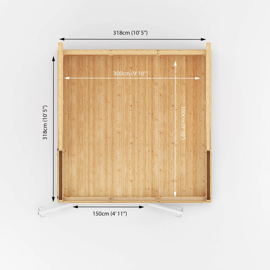 The Creswell Insulated Garden Room 3m x 4m with Anthracite UPVC (Windows & Doors) - Ornate Outbuildings