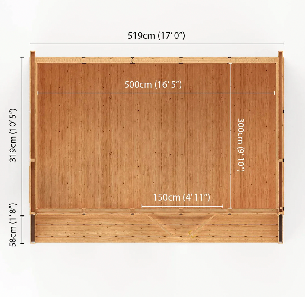 The Creswell Insulated Garden Room 5m x 3m - Ornate Outbuildings
