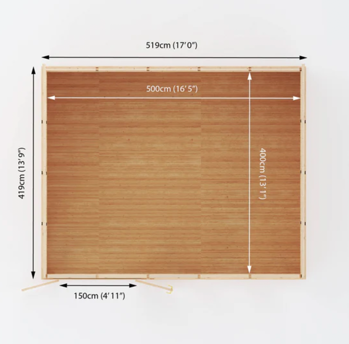 The Edwinstowe Insulated Garden Room 5m x 4m - Ornate Outbuildings