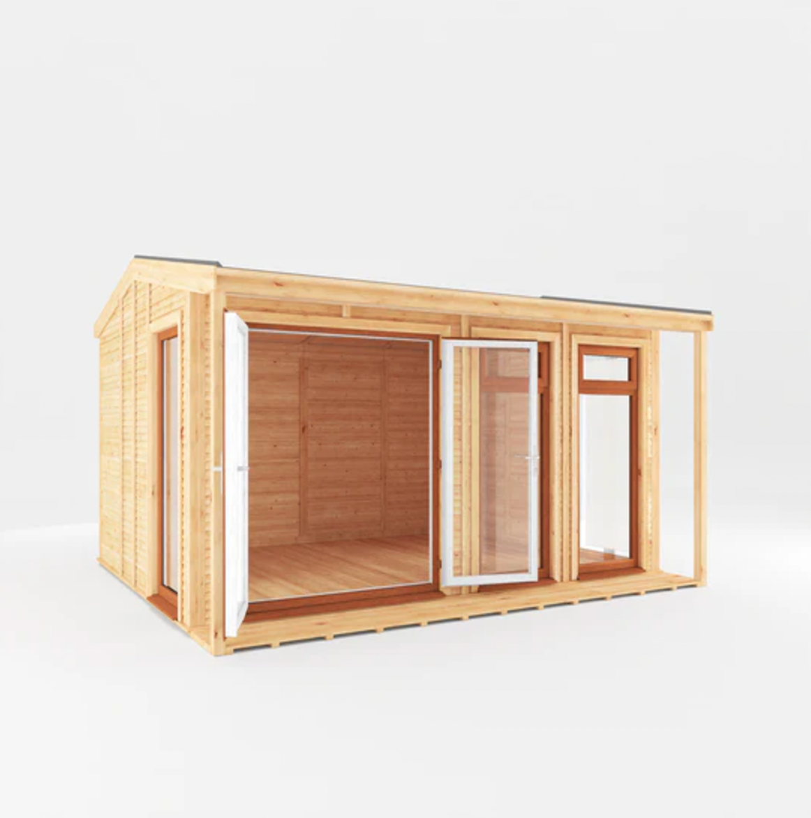 The 4m x 3m Thoresby Insulated Garden Room with Oak UPVC ( Windows & Doors ) - Ornate Outbuildings
