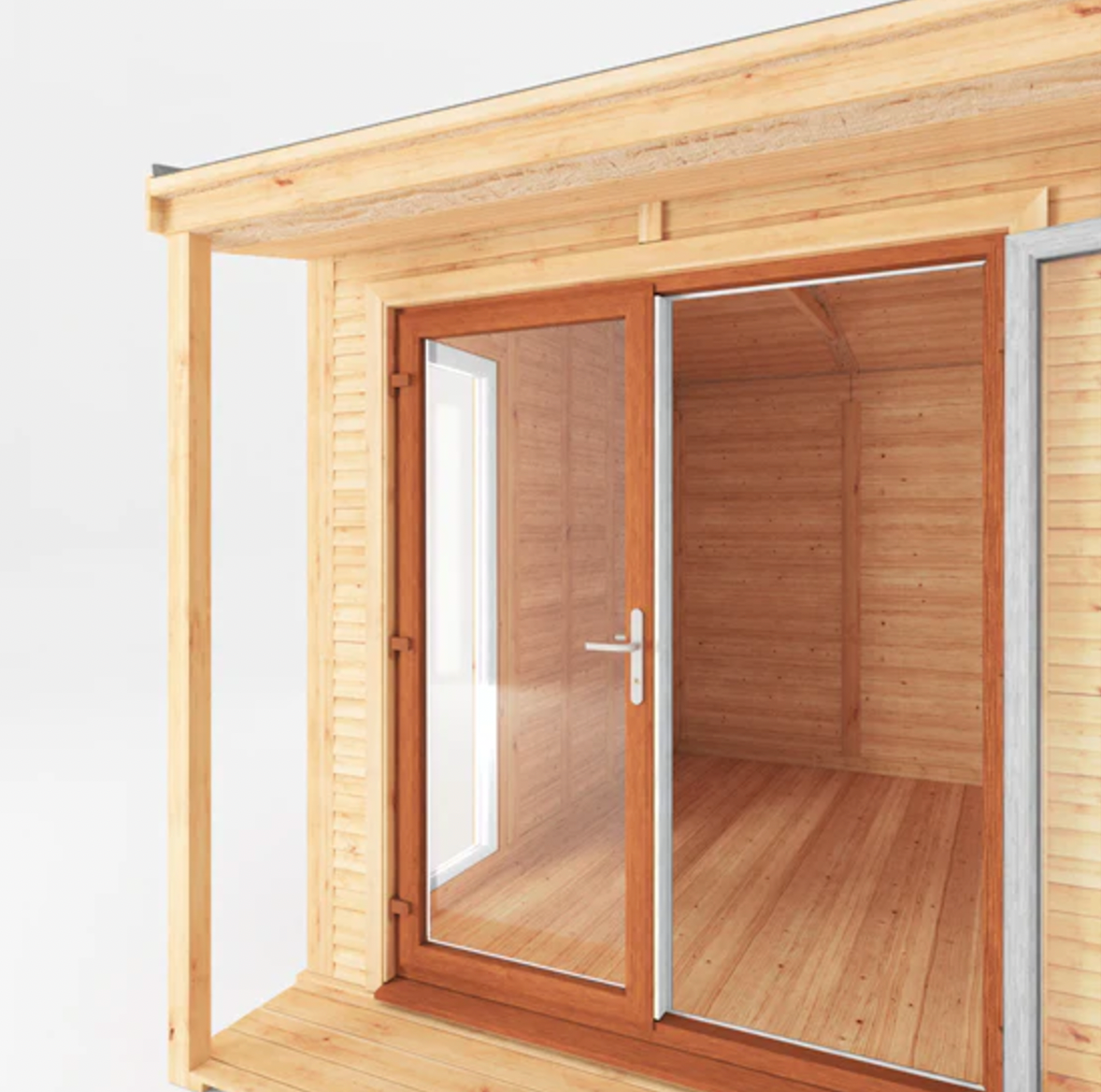 The 4m x 3m Thoresby Insulated Garden Room with Oak UPVC ( Windows & Doors ) - Ornate Outbuildings