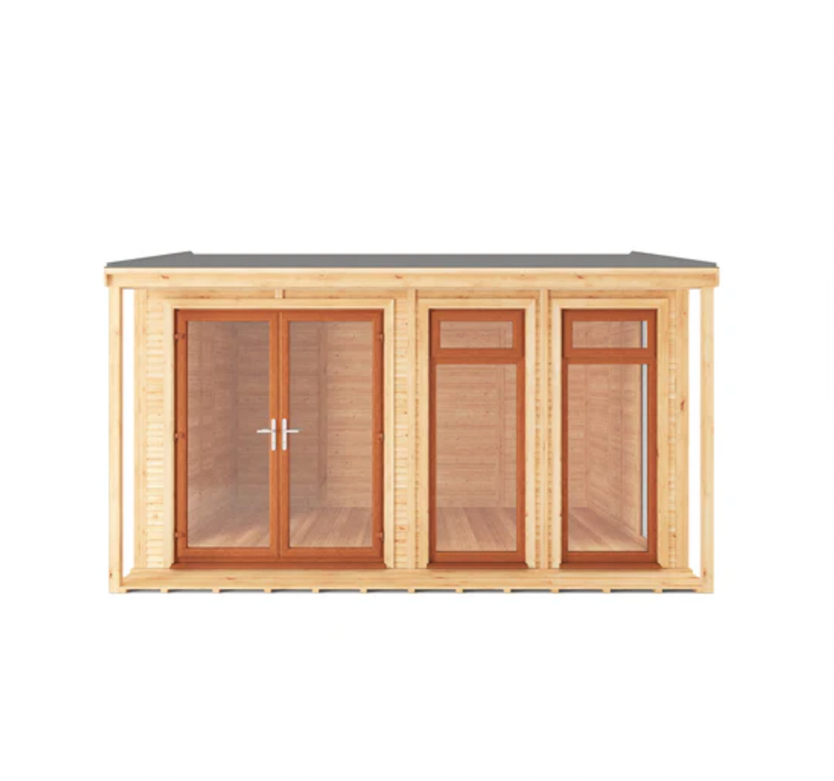 The 4m x 3m Thoresby Insulated Garden Room with Oak UPVC ( Windows & Doors ) - Ornate Outbuildings