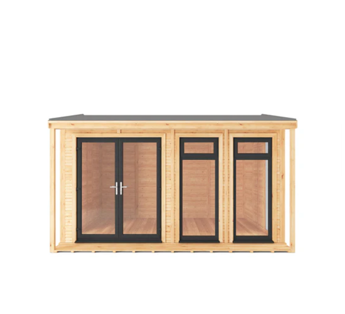 The 4m x 3m Thoresby Insulated Garden Room with Anthracite UPVC (Windows & Doors) - Ornate Outbuildings