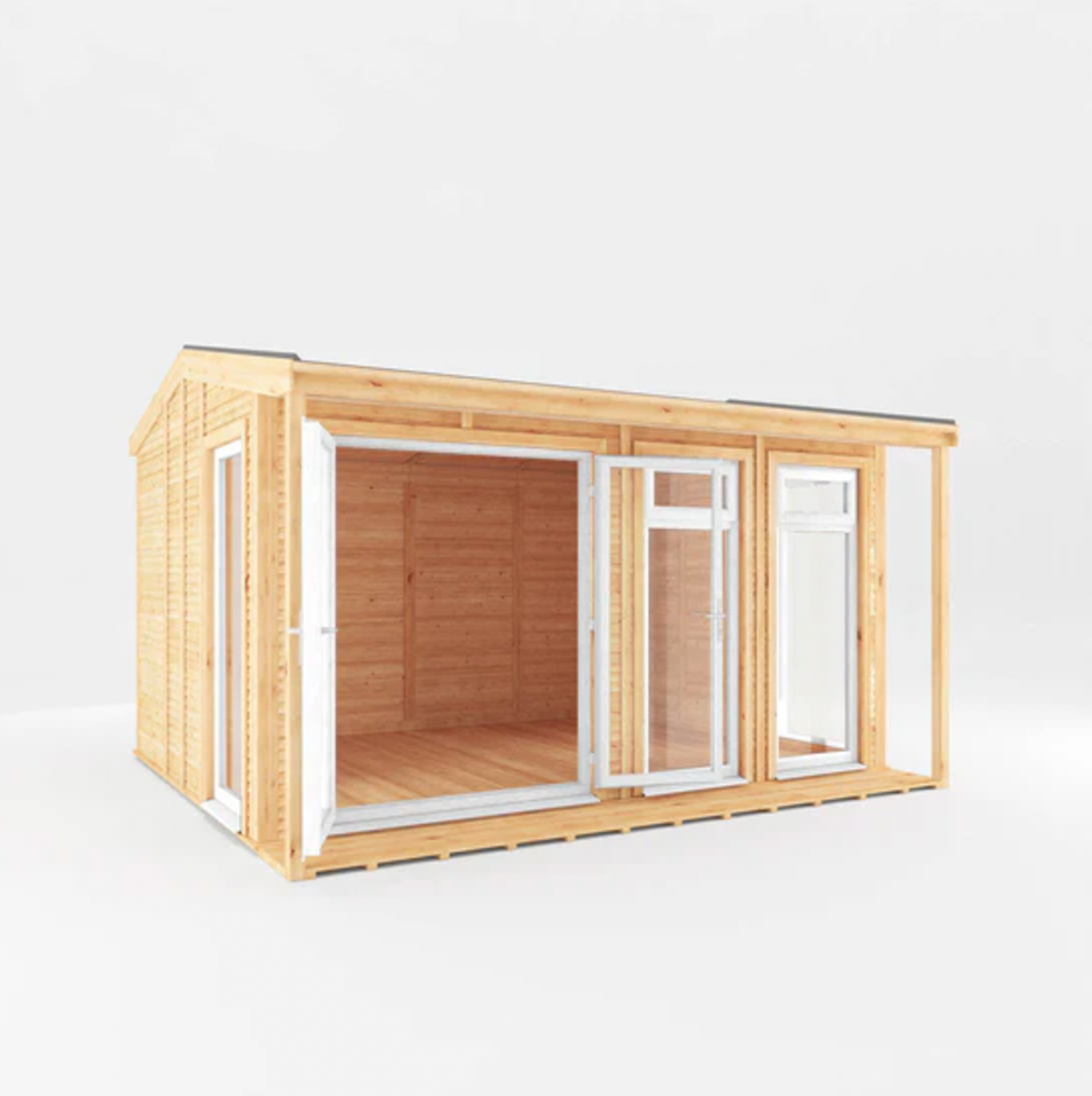 The 4m x 3m Thoresby Insulated Garden Room with White UPVC (Windows & Doors) - Ornate Outbuildings