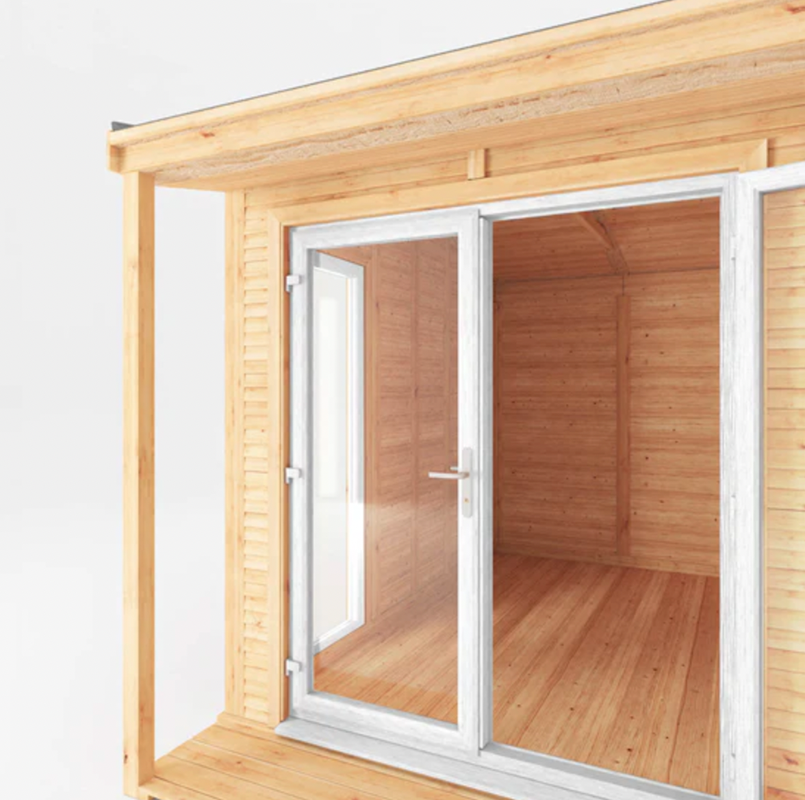 The 4m x 3m Thoresby Insulated Garden Room with White UPVC (Windows & Doors) - Ornate Outbuildings