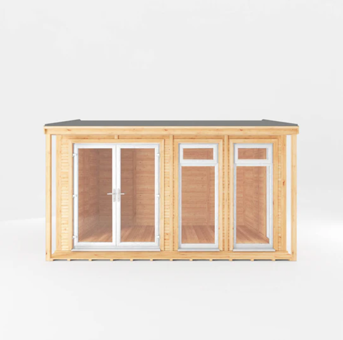 The 4m x 3m Thoresby Insulated Garden Room with White UPVC (Windows & Doors) - Ornate Outbuildings