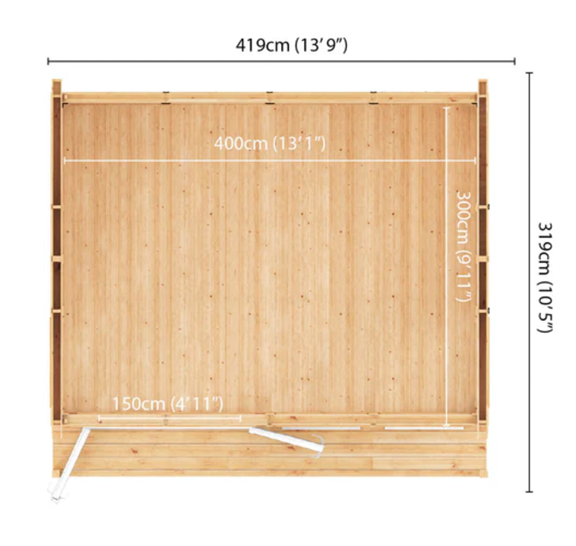The 4m x 3m Thoresby Insulated Garden Room with White UPVC (Windows & Doors) - Ornate Outbuildings