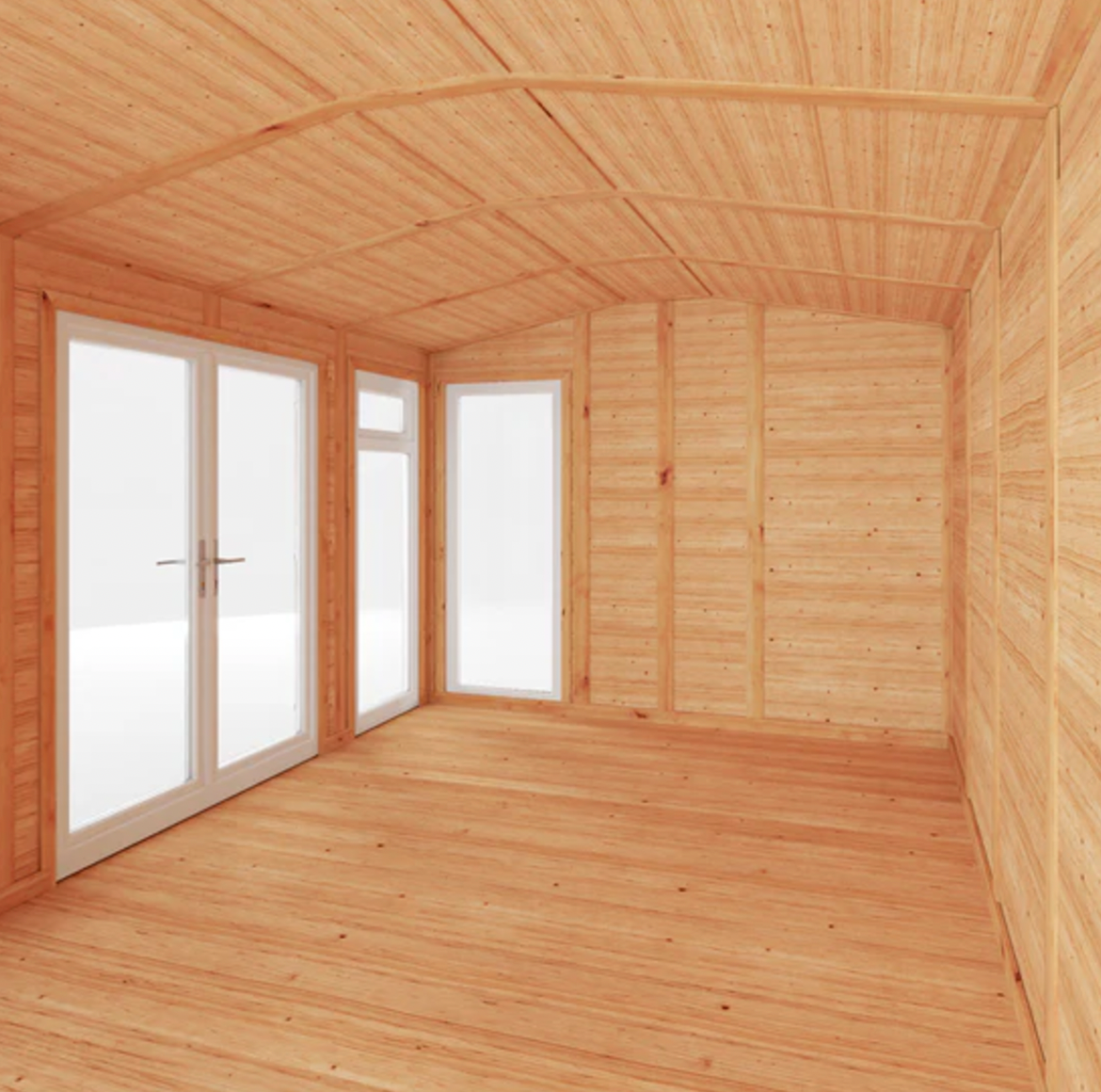 The 5m x 3m Rufford Insulated Garden Room with White UPVC ( Windows & Doors) - Ornate Outbuildings