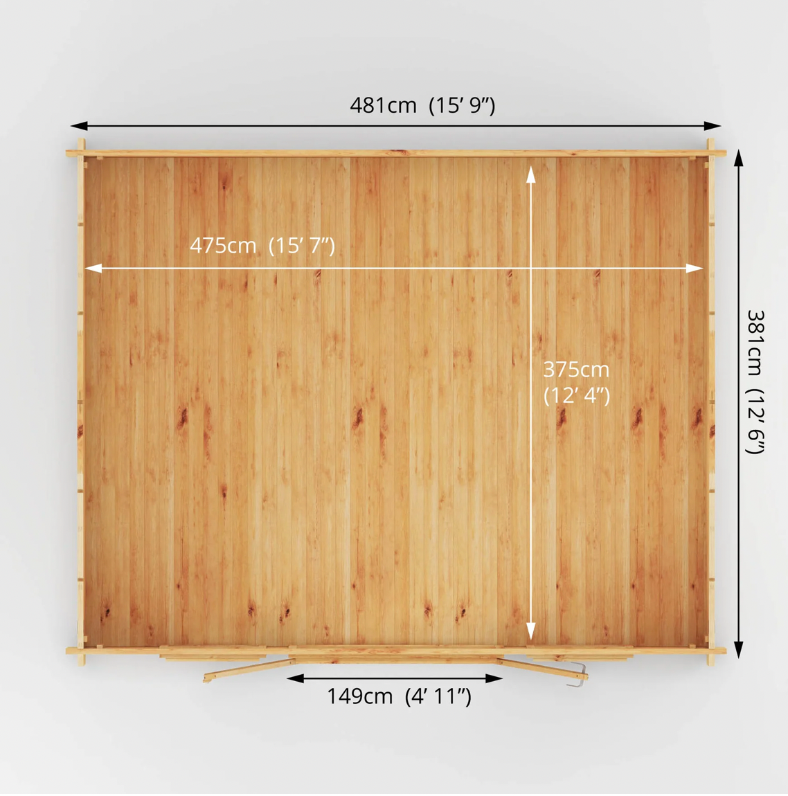 5m x 4m Home Office Studio Log Cabin - 44mm - Ornate Outbuildings