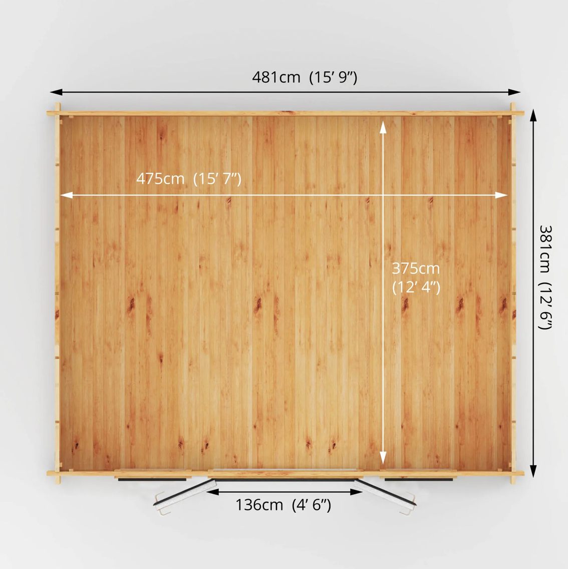 5m x 4m Home Office Studio Log Cabin - UPVC Anthracite - Ornate Outbuildings