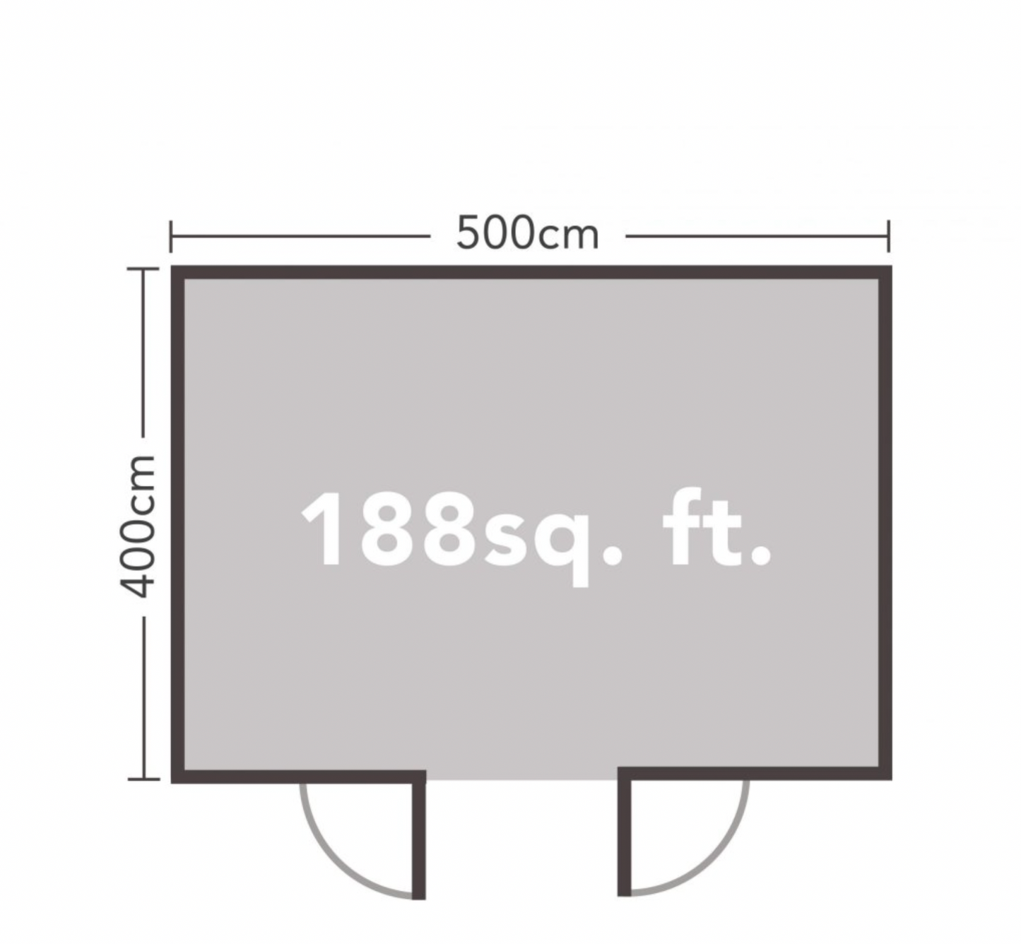 Forest Garden 5 x 4m Mendip Pent Log Cabin No Underlay