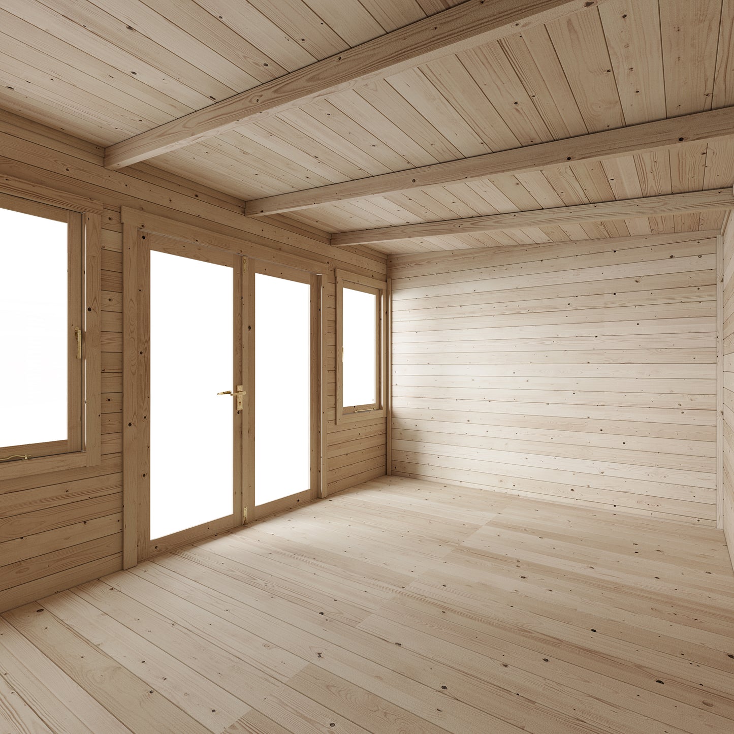 Ashley Pent Log Cabin Garden Room - Pressure Treated -4.0m x 3.0m - Ornate Outbuildings