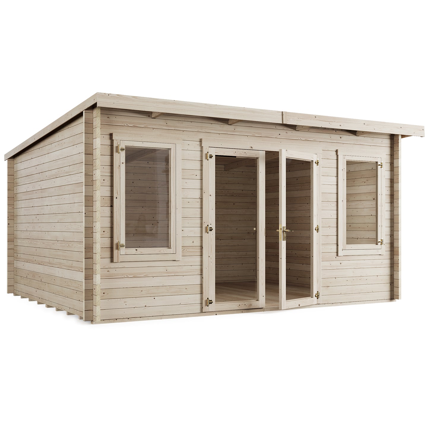 Ashley Pent Log Cabin Garden Room - Pressure Treated -4.5m x 3.5m - Ornate Outbuildings