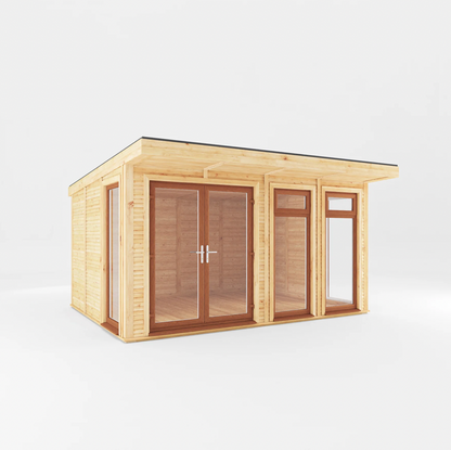 The 4m x 3m Edwinstowe Insulated Garden Room with Oak UPVC ( Windows & Doors) - Ornate Outbuildings 