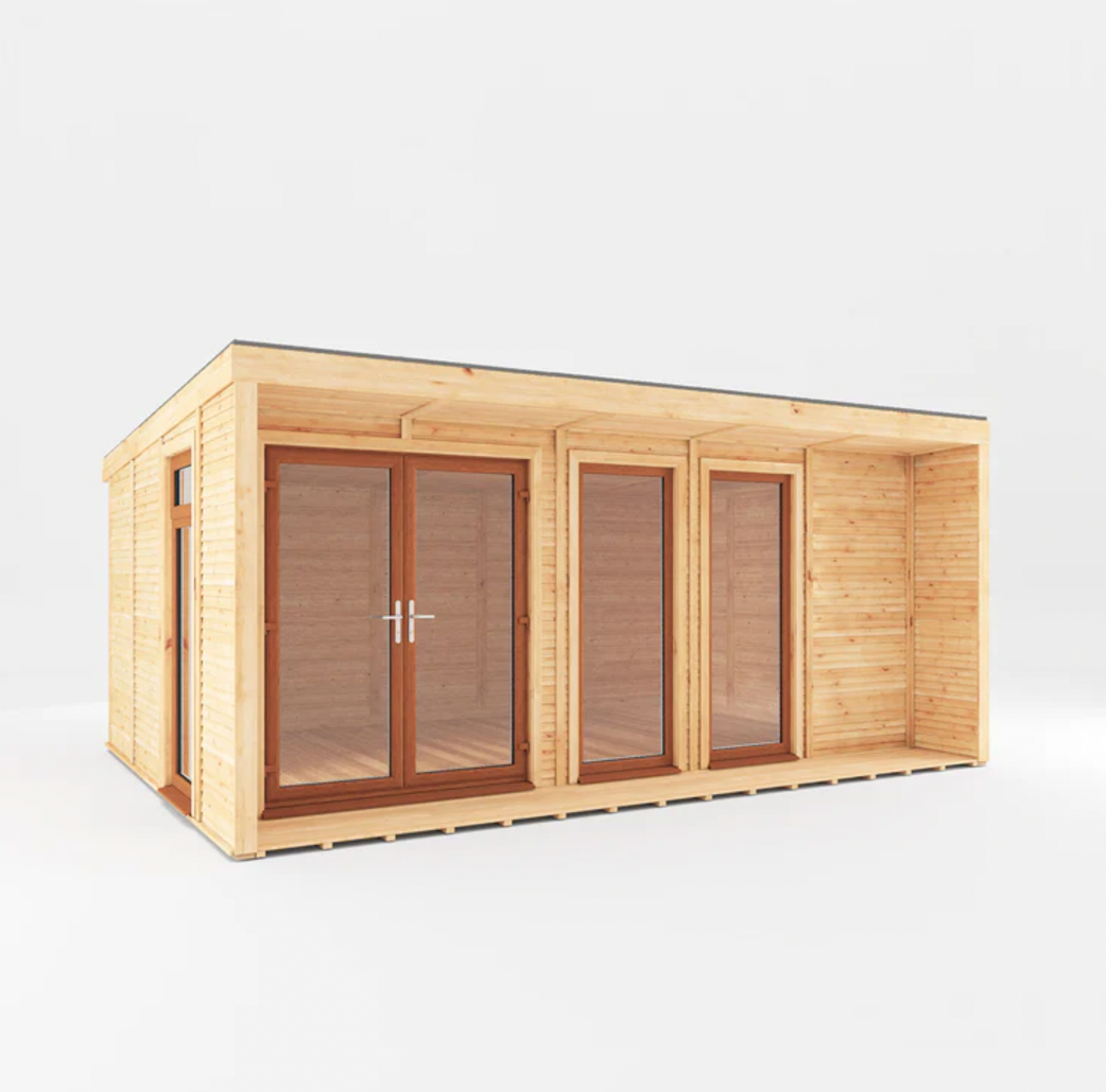 The 5m x 3m Edwinstowe Insulated Garden Room with Oak UPVC (Windows & Doors) - Ornate Outbuildings 