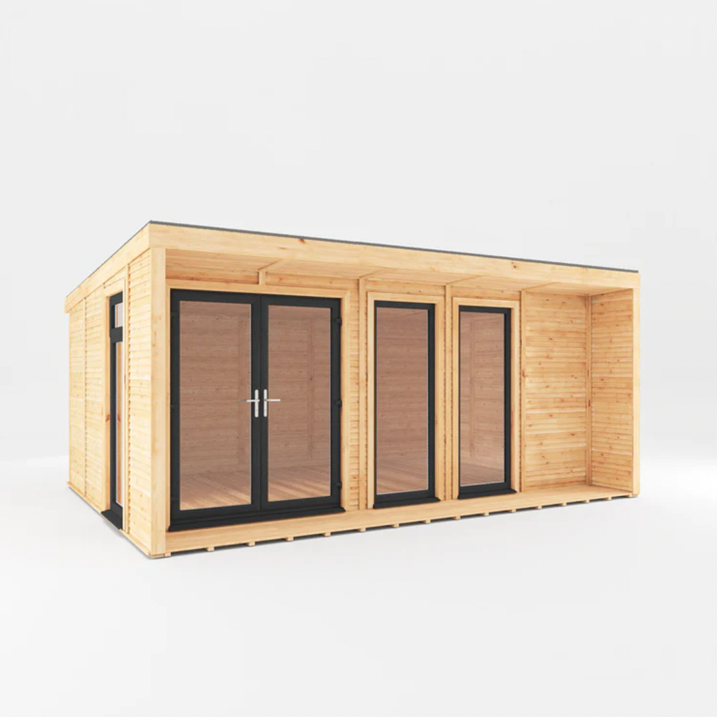 The 5m x 3m Edwinstowe Insulated Garden Room with Anthracite UPVC (Windows & Doors) - Ornate Outbuildings 