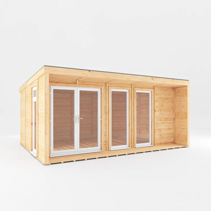 The 5m x 3m Edwinstowe Insulated Garden Room with White UPVC ( Windows & Doors) - Ornate Outbuildings 