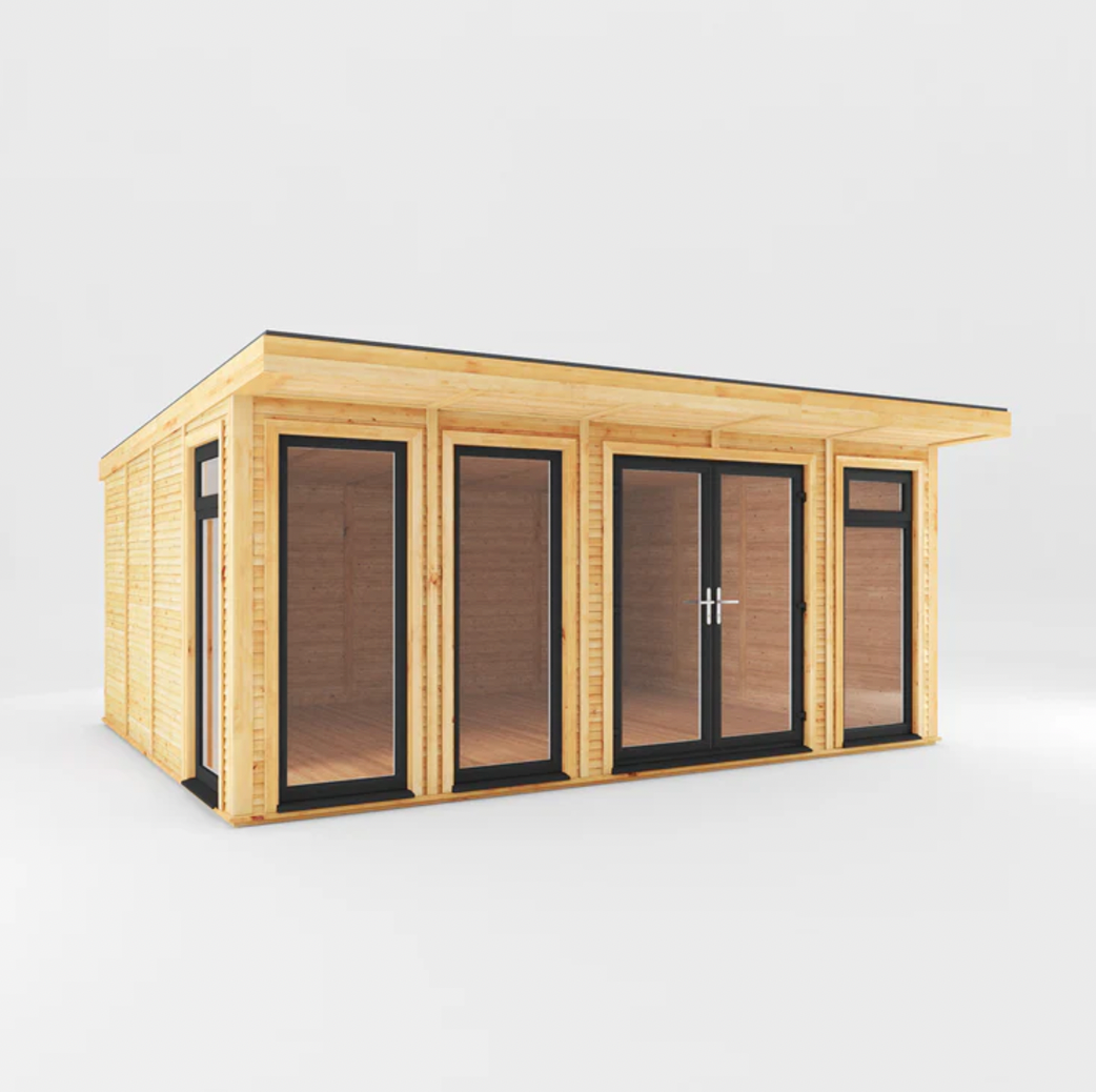 The Edwinstowe Insulated Garden Room 5m x 4m with Anthracite UPVC (Windows & Doors) - Ornate Outbuildings 