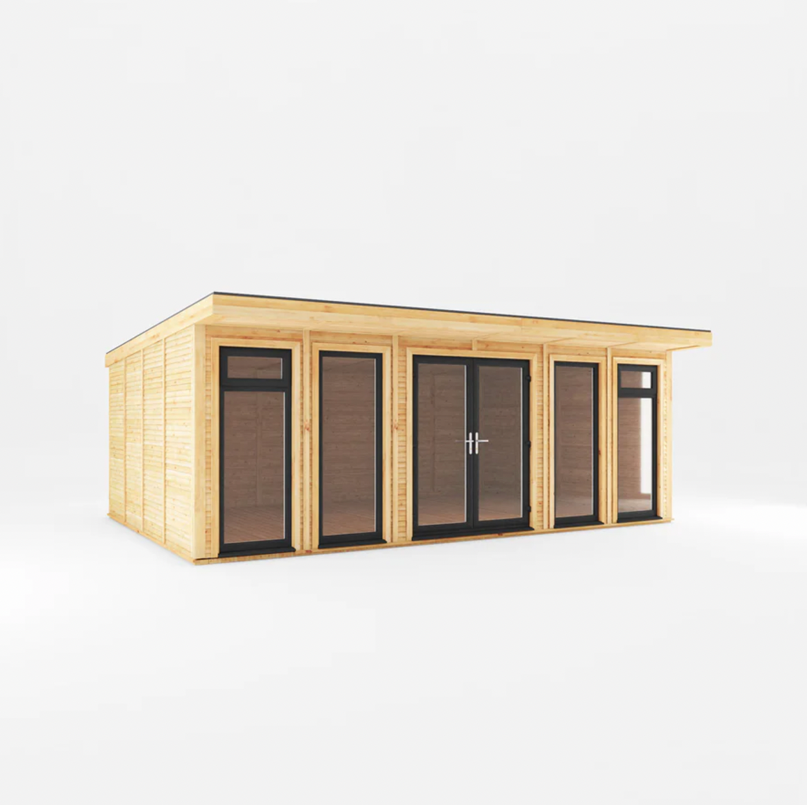 The Edwinstowe Insulated Garden Room 6m x 4m with Anthracite UPVC (Windows & Doors) - Ornate Outbuildings 