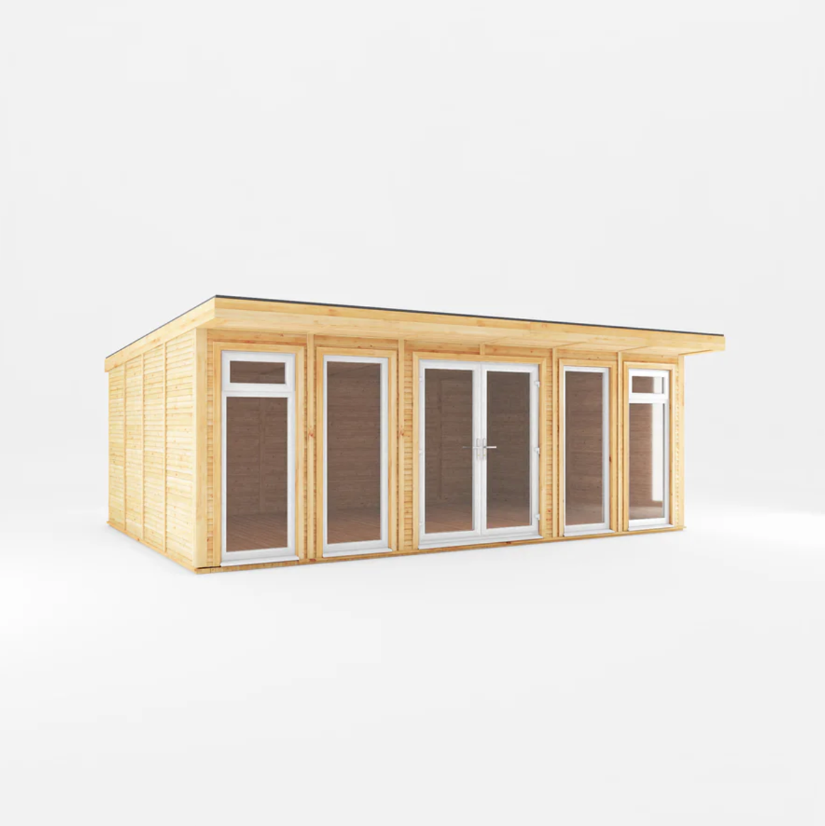 The Edwinstowe Insulated Garden Room 6m x 4m with White UPVC (Windows & Doors) - Ornate Outbuildings 