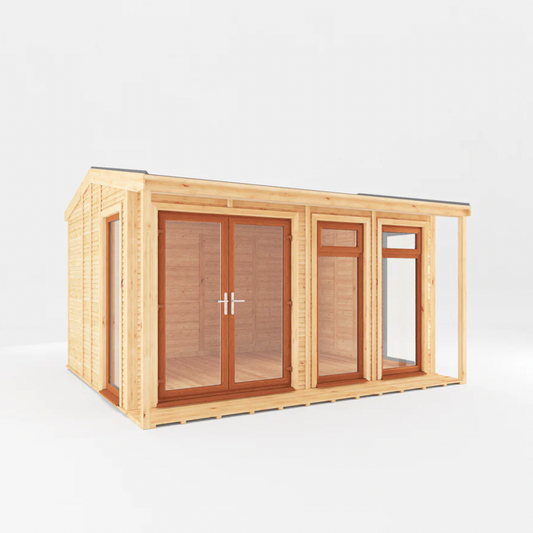 The 4m x 3m Thoresby Insulated Garden Room with Oak UPVC ( Windows & Doors ) - Ornate Outbuildings 