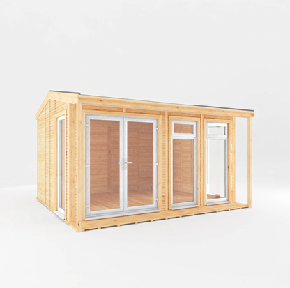 The 4m x 3m Thoresby Insulated Garden Room with White UPVC (Windows & Doors) - Ornate Outbuildings 