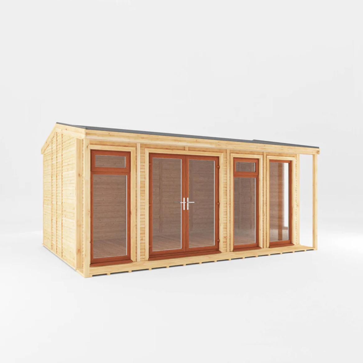 The 5m x 3m Thoresby Insulated Garden Room with Oak UPVC (Windows & Doors) - Ornate Outbuildings 