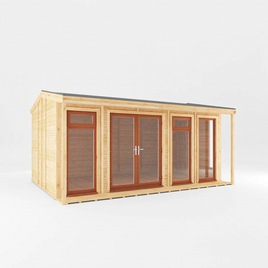 The 5m x 3m Thoresby Insulated Garden Room with Oak UPVC (Windows & Doors) - Ornate Outbuildings 