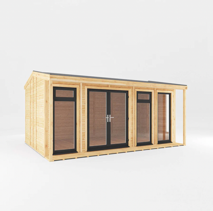 The 5m x 3m Thoresby Insulated Garden Room with Anthracite UPVC (Windows & Doors) - Ornate Outbuildings 