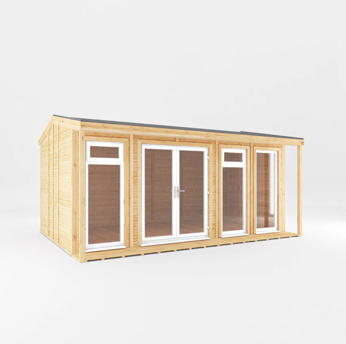 The 5m x 3m Thoresby Insulated Garden Room with White UPVC (Windows & Doors) - Ornate Outbuildings 