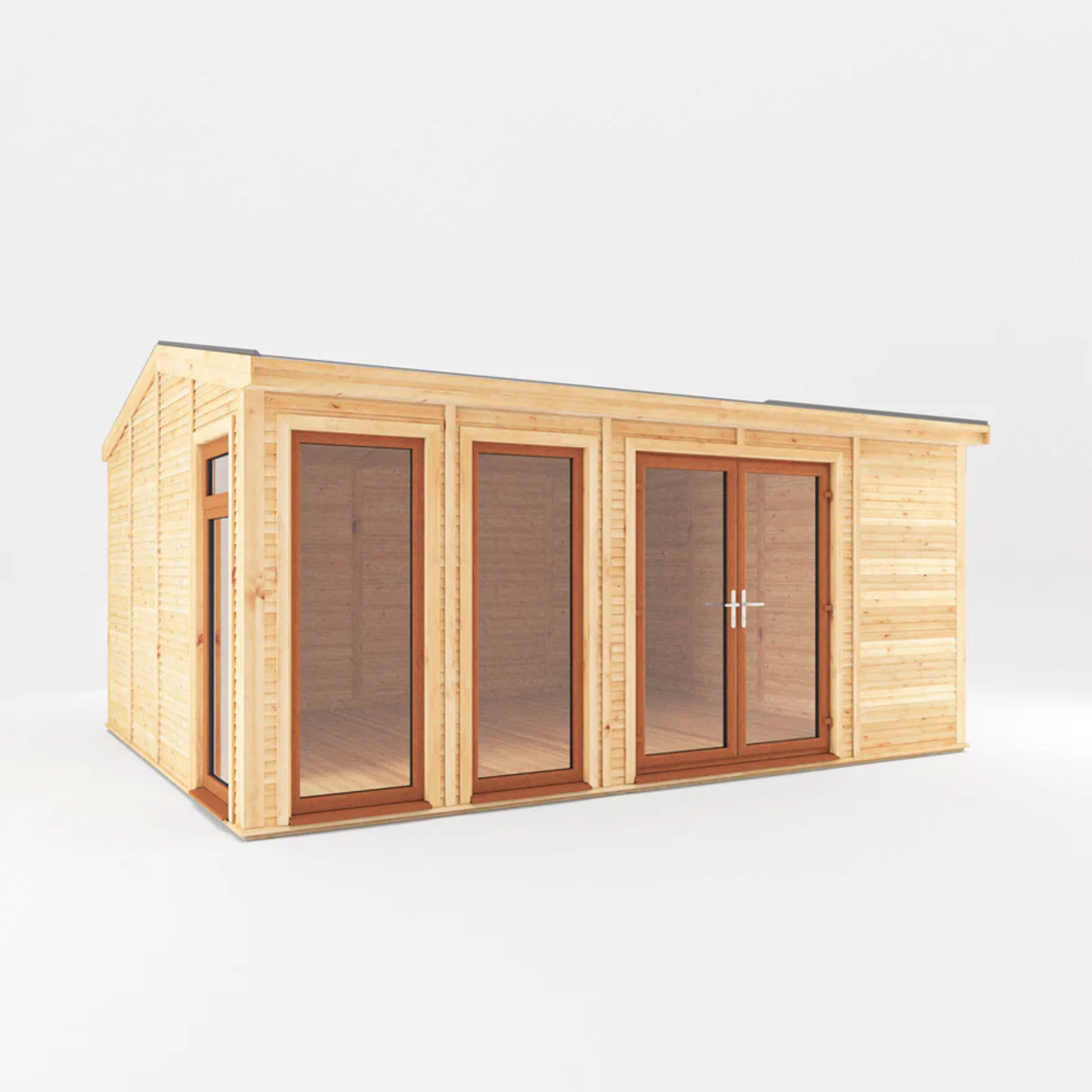 The Rufford Insulated Garden Room 5m x 4m with Oak UPVC ( Windows & Doors) - Ornate Outbuildings 