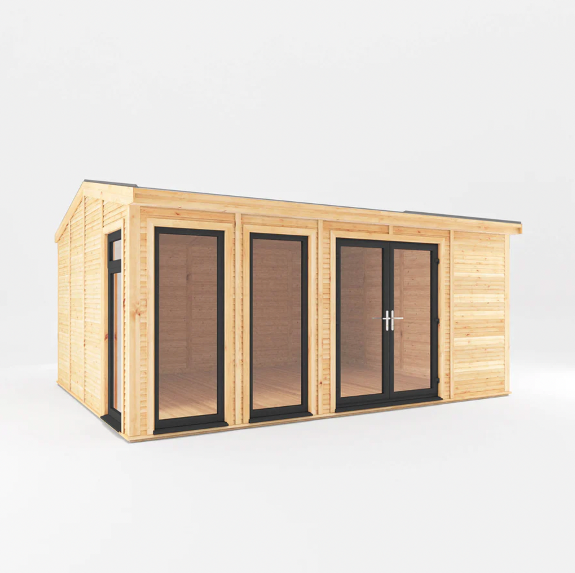 The Rufford Insulated Garden Room 5m x 4m with Anthracite UPVC ( Windows & Doors) - Ornate Outbuildings 