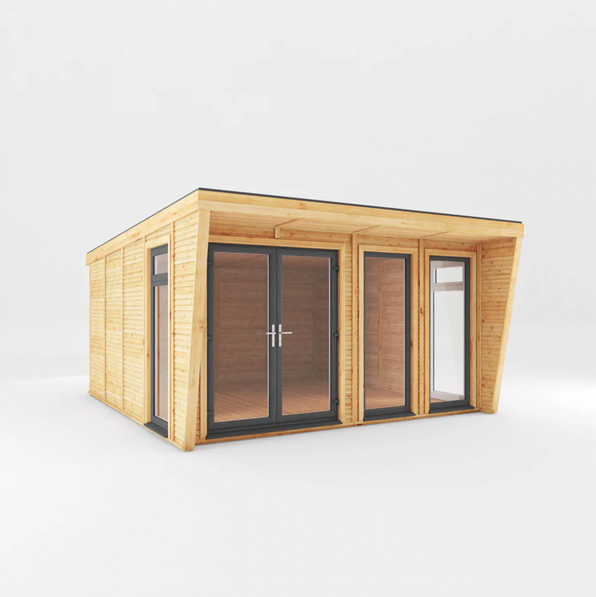 The Harlow Insulated Garden Room 4m x 4m with Anthracite UPVC (Windows & Doors) - Ornate Outbuildings 