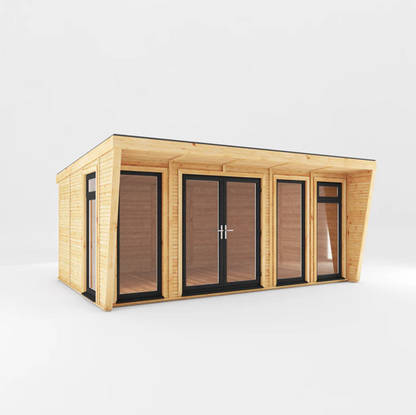 The Harlow Insulated Garden Room 5m x 3m with Anthracite UPVC (Windows & Doors) - Ornate Outbuildings 