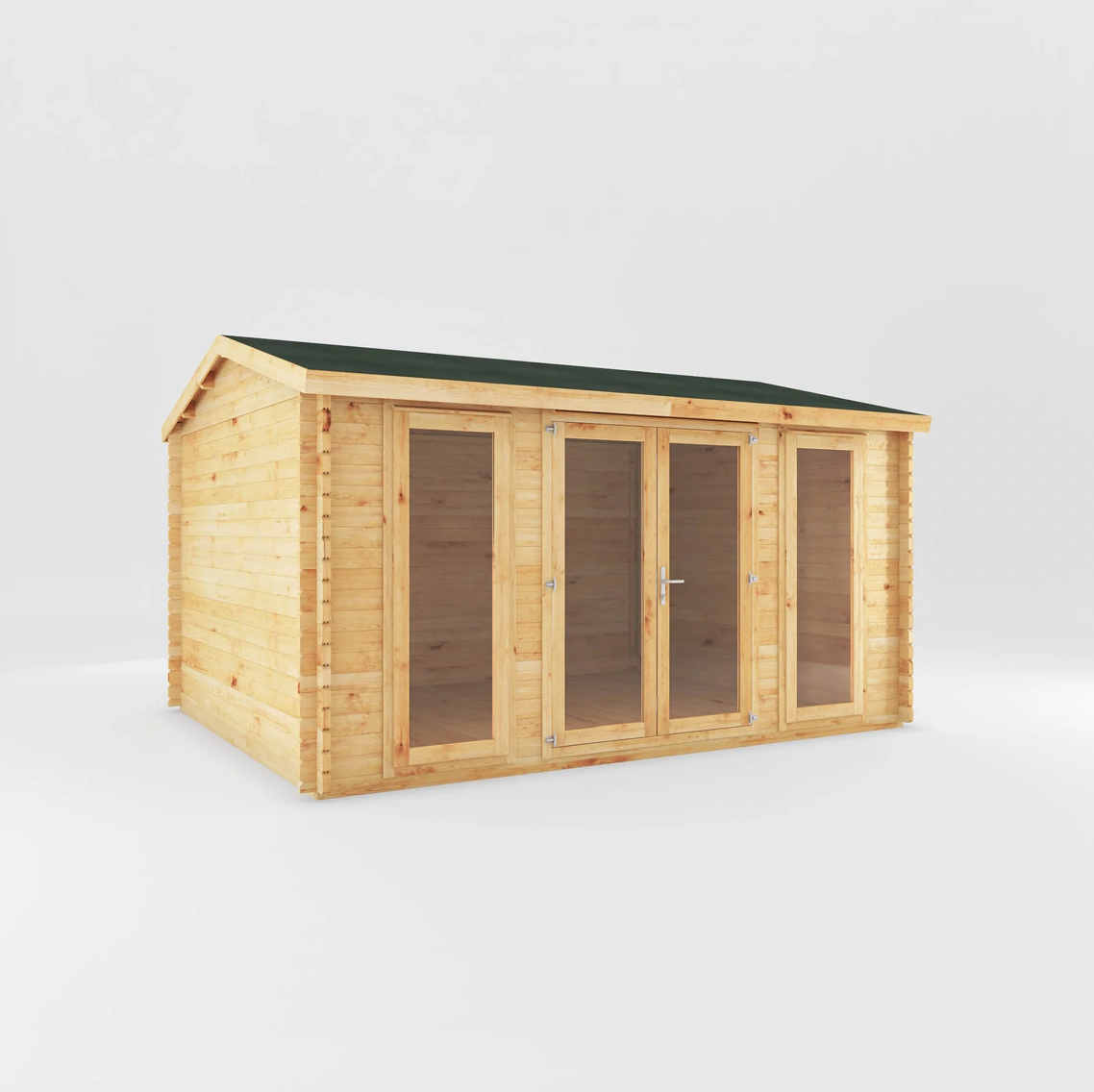 4.5m x 3.5m Home Office Studio Log Cabin - 44mm - Ornate Outbuildings 