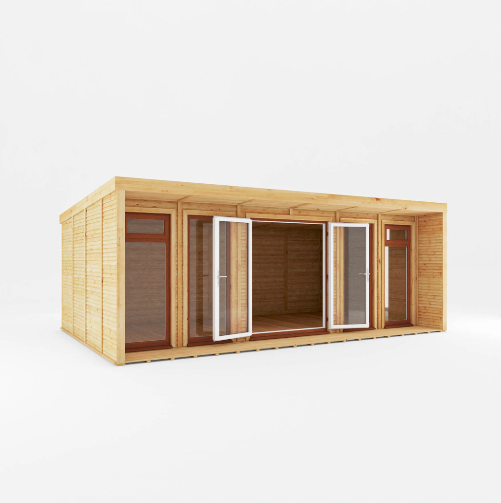 The Creswell Insulated Garden Room 6m x 3m with Oak UPVC (Windows & Doors) - Ornate Outbuildings 