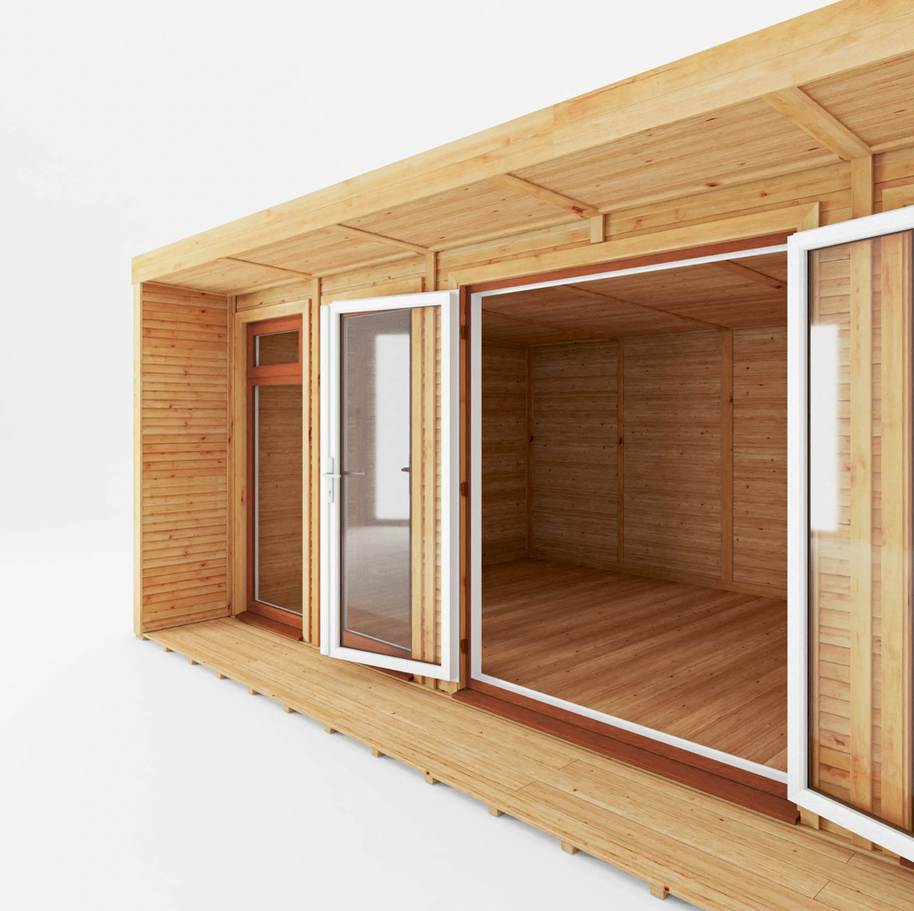 The Creswell Insulated Garden Room 6m x 3m with Oak UPVC (Windows & Doors) - Ornate Outbuildings 