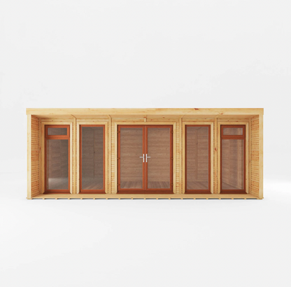 The Creswell Insulated Garden Room 6m x 3m with Oak UPVC (Windows & Doors) - Ornate Outbuildings 