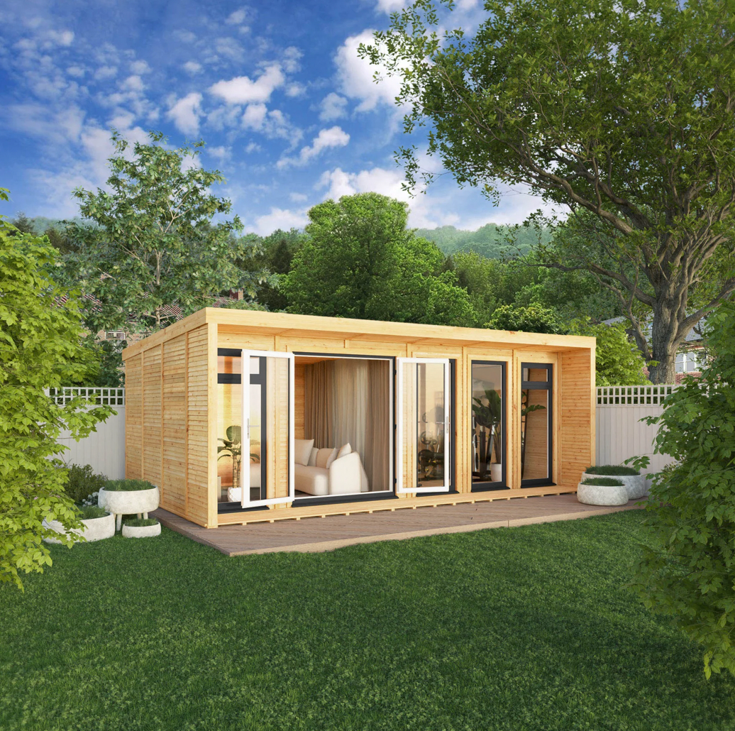 The Creswell Insulated Garden Room 6m x 3m with Anthracite UPVC (Windows & Doors) - Ornate Outbuildings 