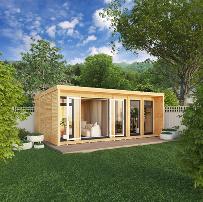 The Creswell Insulated Garden Room 6m x 3m with Anthracite UPVC (Windows & Doors) - Ornate Outbuildings 