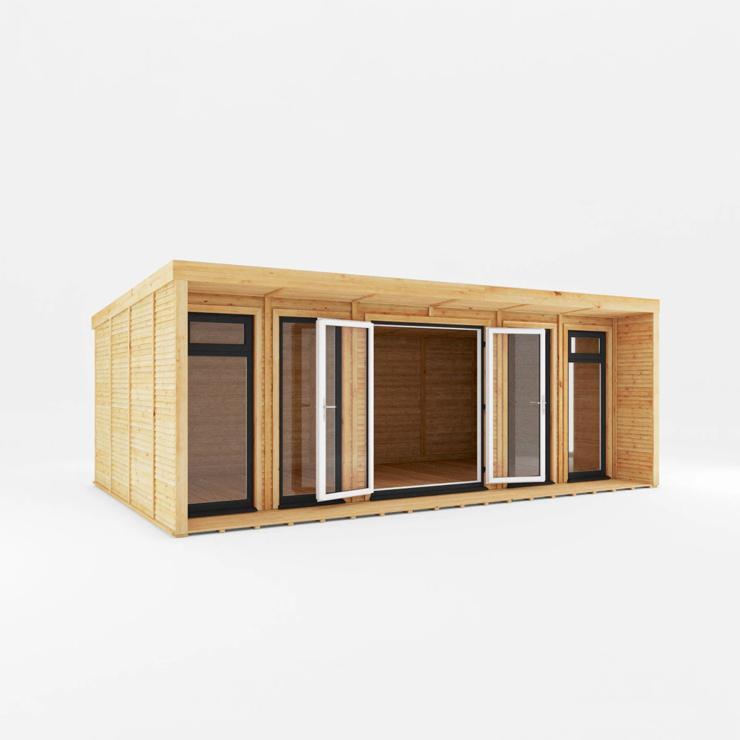 The Creswell Insulated Garden Room 6m x 3m with Anthracite UPVC (Windows & Doors) - Ornate Outbuildings 