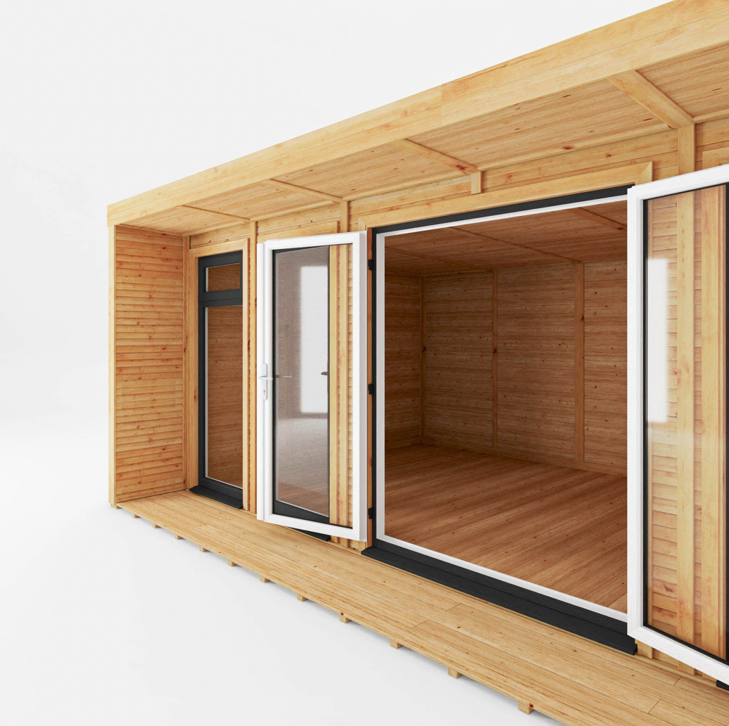 The Creswell Insulated Garden Room 6m x 3m with Anthracite UPVC (Windows & Doors) - Ornate Outbuildings 