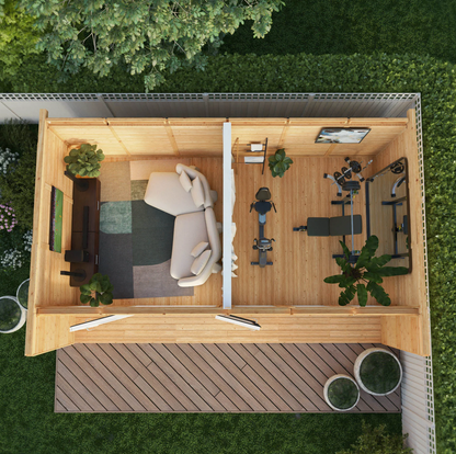 The Creswell Insulated Garden Room 6m x 3m with Anthracite UPVC (Windows & Doors) - Ornate Outbuildings 