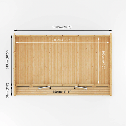 The Creswell Insulated Garden Room 6m x 3m with Anthracite UPVC (Windows & Doors) - Ornate Outbuildings 