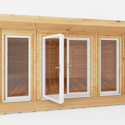 The Creswell Insulated Garden Room 6m x 3m with White UPVC (Windows & Doors) - Ornate Outbuildings 