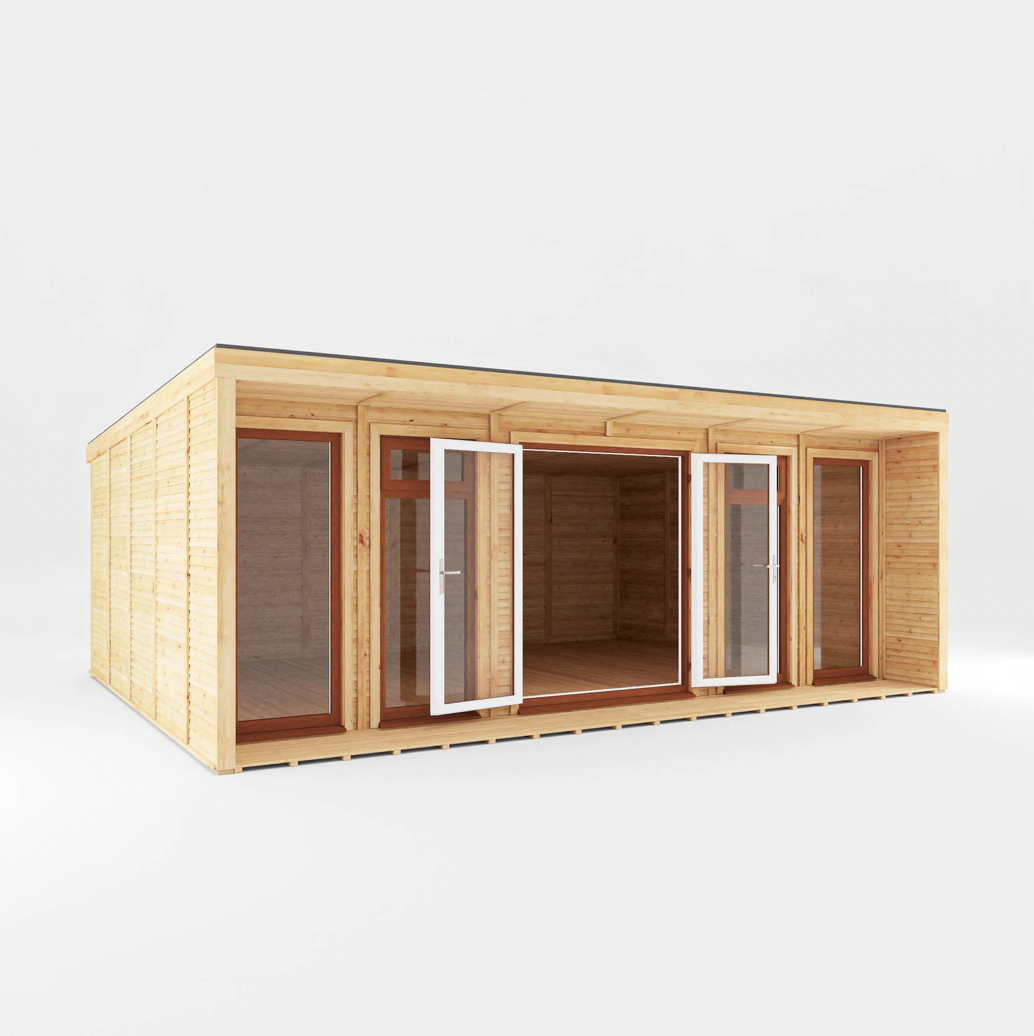 The 6m x 4m Creswell Insulated Garden Room with Oak UPVC (Windows & Doors) - Ornate Outbuildings 