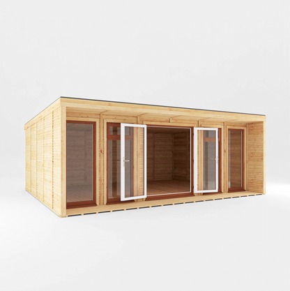 The 6m x 4m Creswell Insulated Garden Room with Oak UPVC (Windows & Doors) - Ornate Outbuildings 