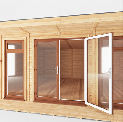 The 6m x 4m Creswell Insulated Garden Room with Oak UPVC (Windows & Doors) - Ornate Outbuildings 