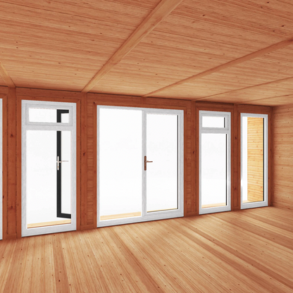 The 6m x 4m Creswell Insulated Garden Room with Anthracite UPVC (Windows & Doors) - Ornate Outbuildings 